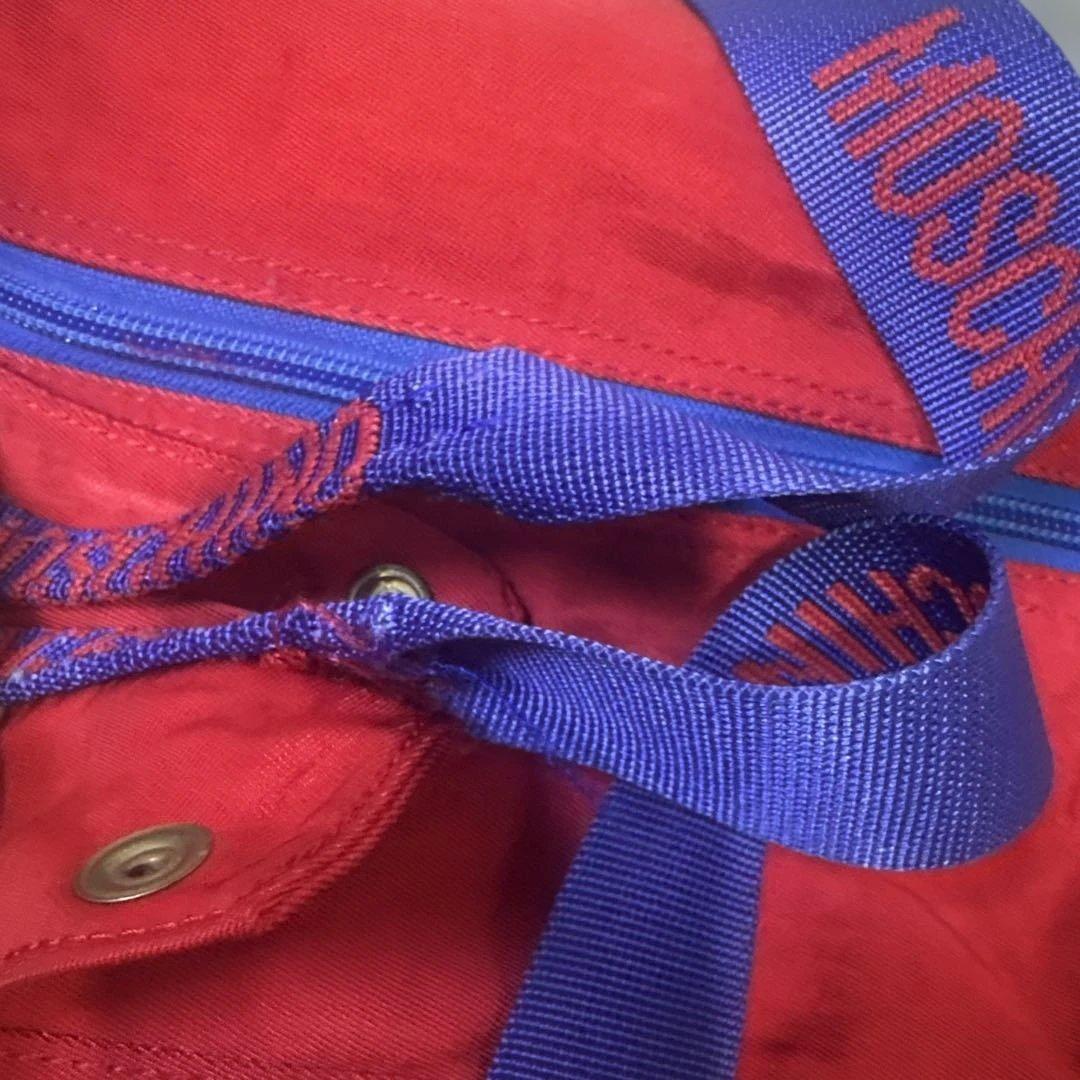 Moschino ボストンバッグ 赤 ハート 平和ピースマークモスキーノ