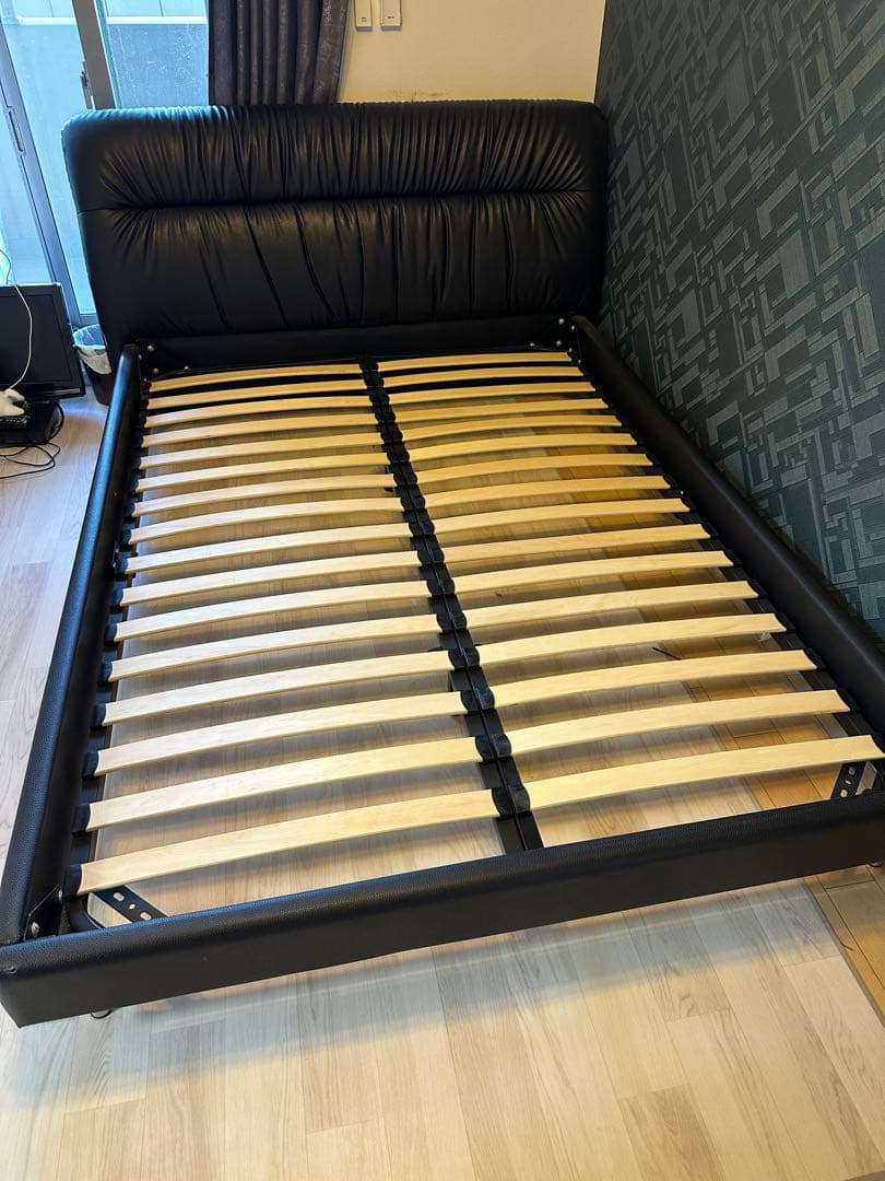 ダブルベッドフレーム ブラック