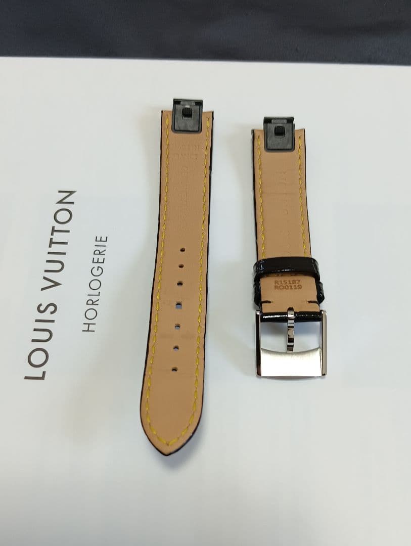 ルイヴィトンタンブール用替えベルト　Sサイズ　ストラップ　アリゲーター　ブラック