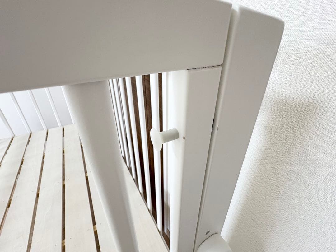 2025年3月購入　nommoc Wオープン ハイタイプ ベビーベッド　ホワイト