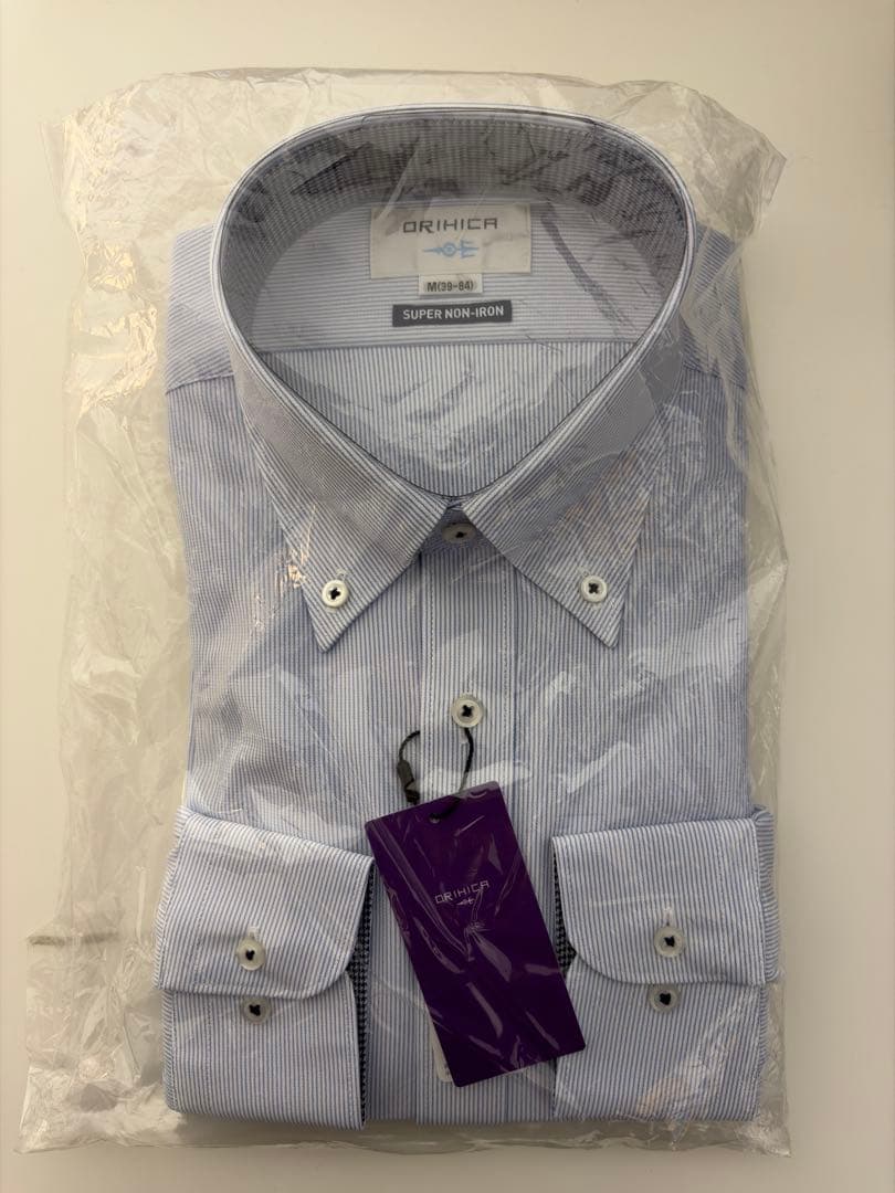 【新品未開封】ORIHICA スーパーノンアイロンストレッチシャツ 3枚セット