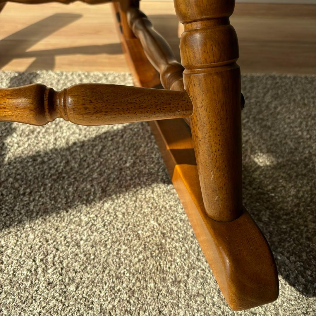 ロッキングチェア ウィンザーチェア 木製 天然木 ラバーウッド 北欧 レトロ