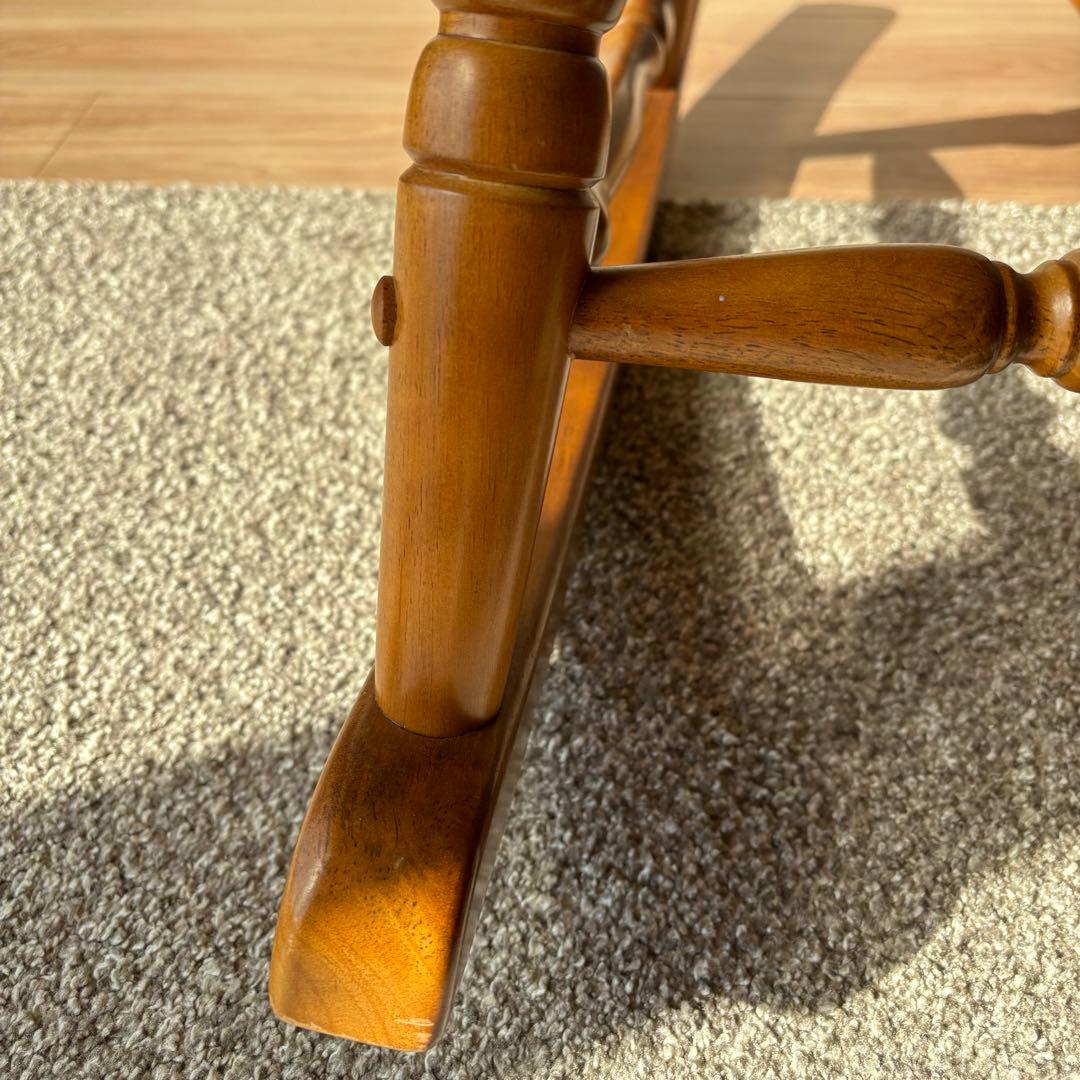 ロッキングチェア ウィンザーチェア 木製 天然木 ラバーウッド 北欧 レトロ