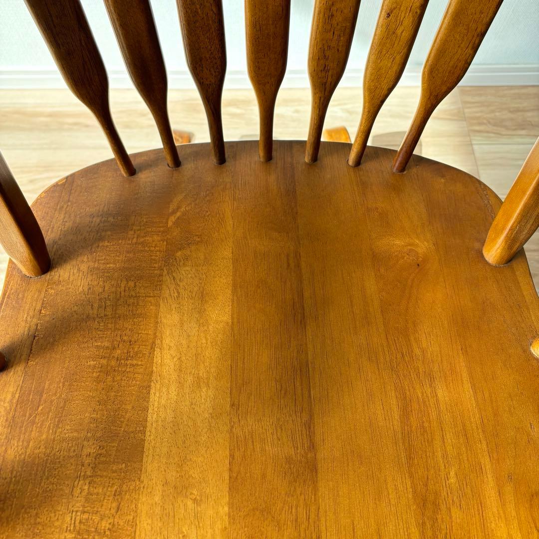 ロッキングチェア ウィンザーチェア 木製 天然木 ラバーウッド 北欧 レトロ