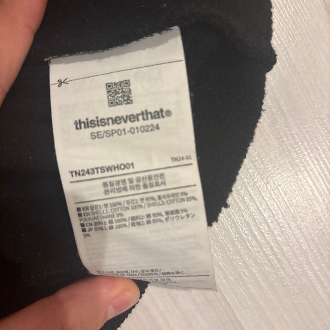 thisisneverthat ブラックパーカー Mサイズ