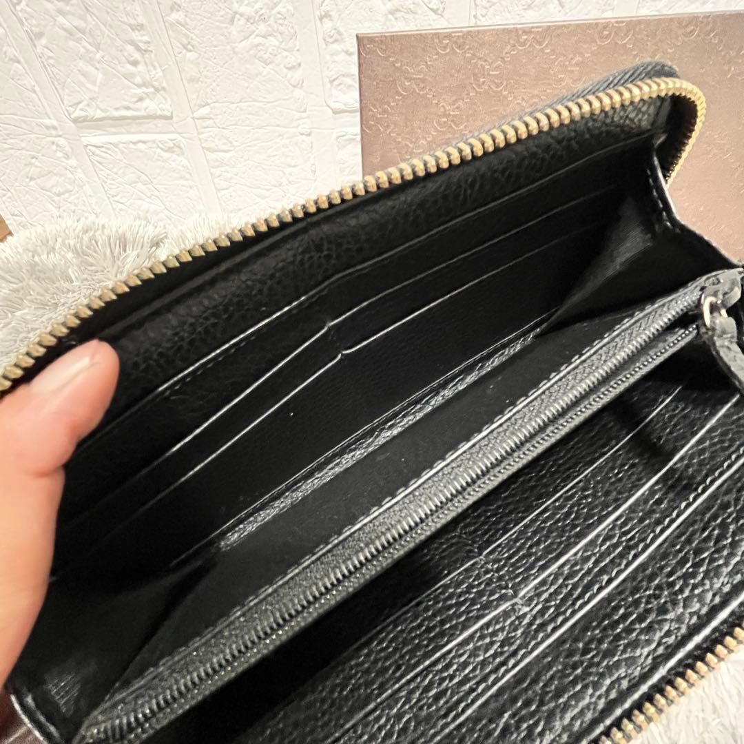 極美品✨GUCCI GGナイロン　ラウンドファスナー　ブラック　メンズ