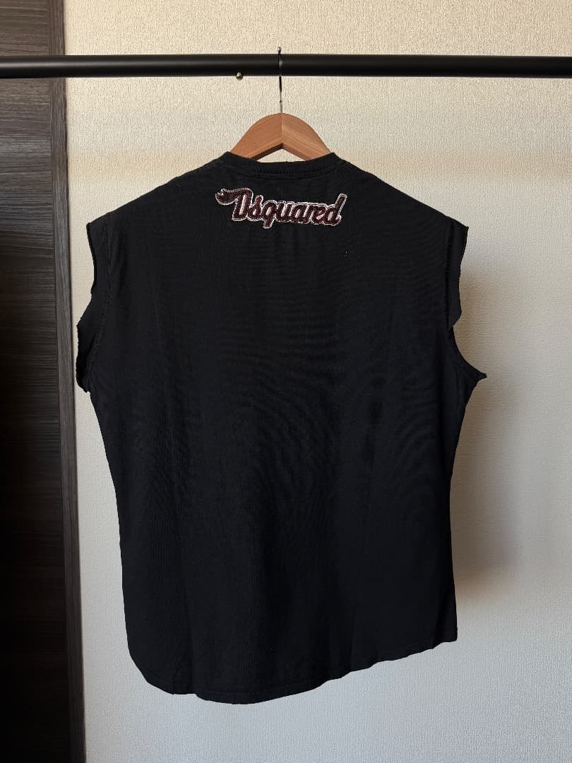 Dsquared2 イーグル 刺繍 ノースリーブ カットソー XL イタリア製