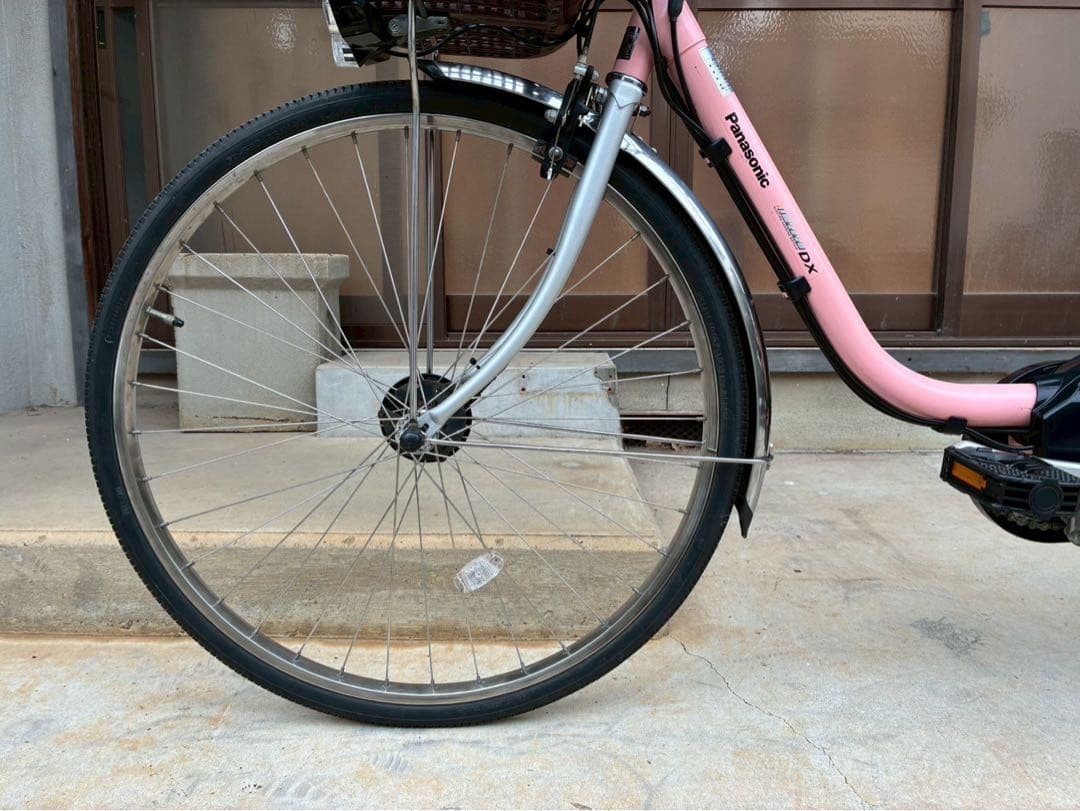 電動自転車　№8454 パナソニック ビビDX 26インチ　ピンク