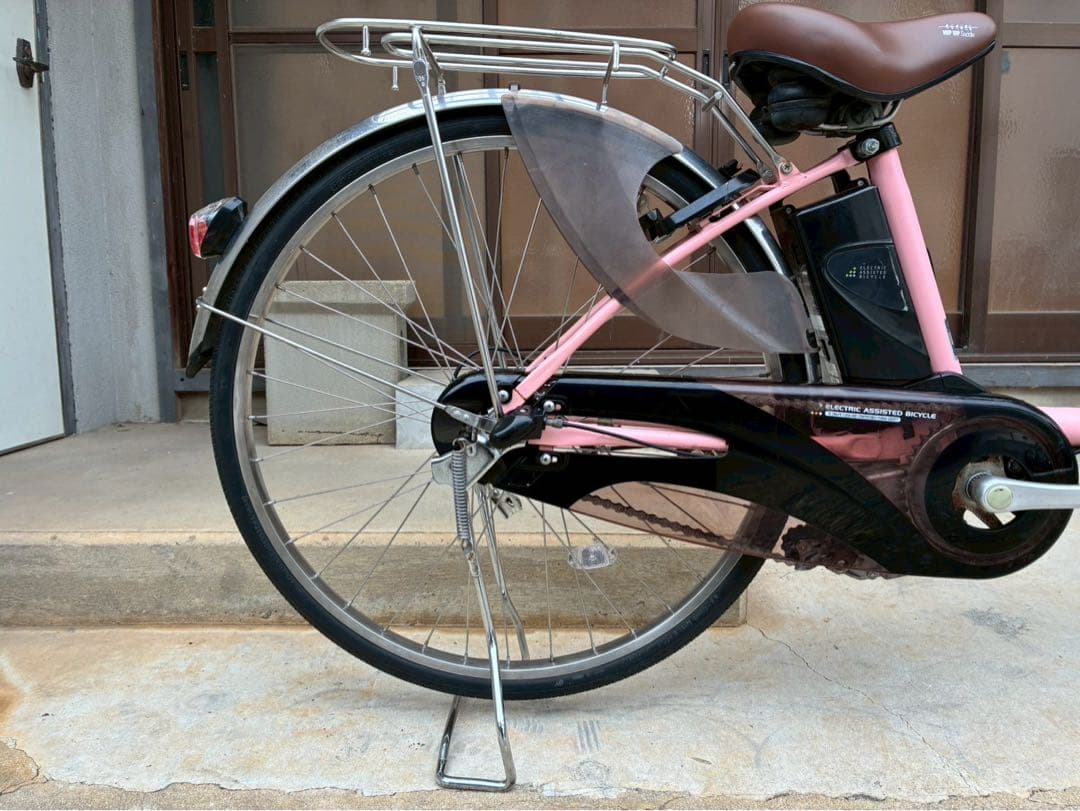 電動自転車　№8454 パナソニック ビビDX 26インチ　ピンク