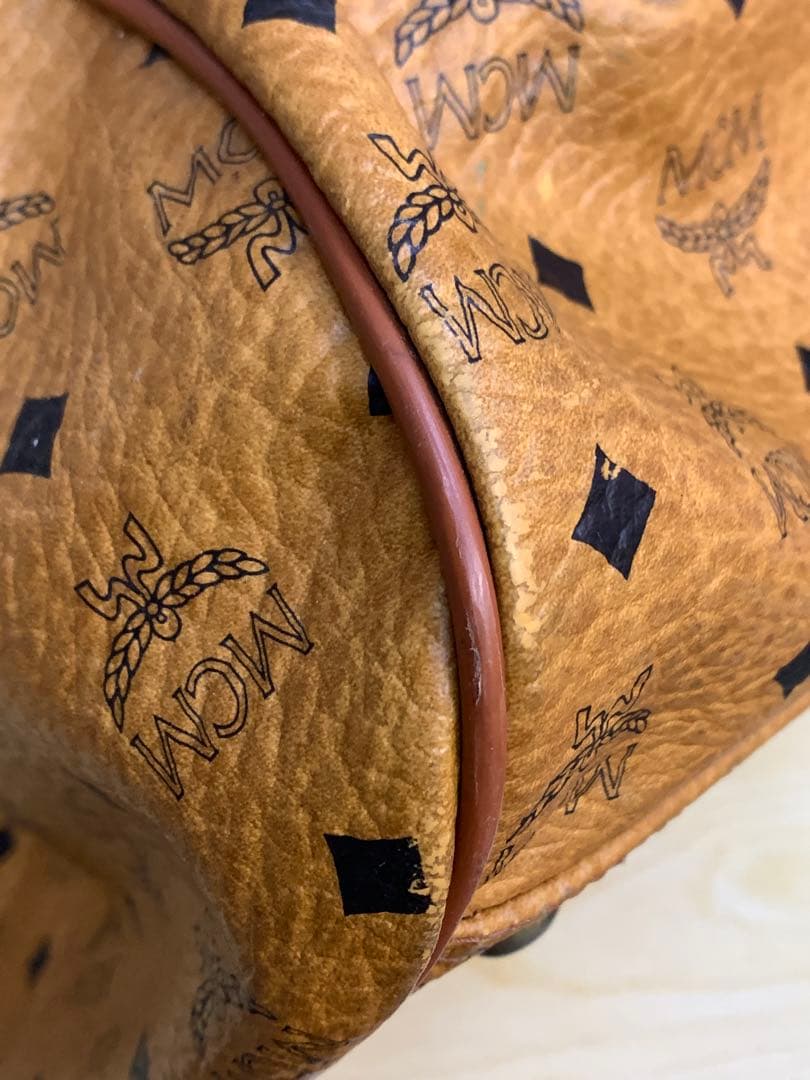 【中古】MCM 大型ボストンバッグ ショルダーストラップ欠品