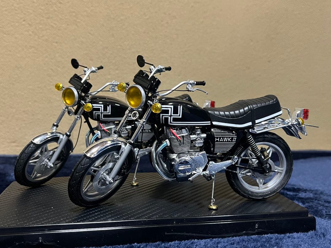 『ちゃむ』HONDA HAWK II プラモデル完成品（マイキーバブ仕様）