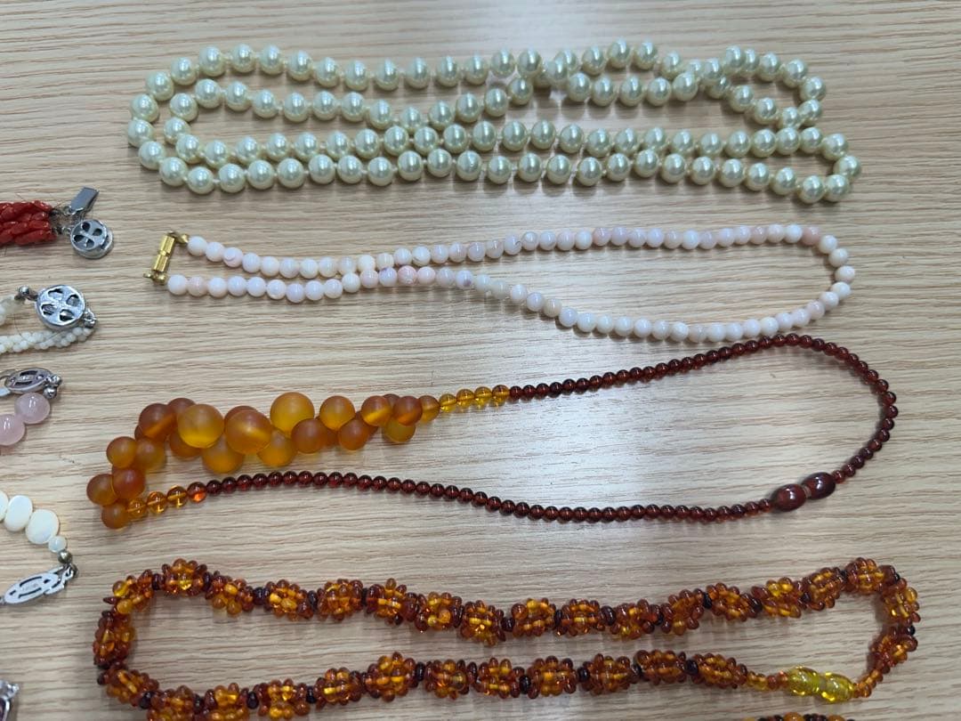 アクセサリー　おまとめ　セット　パール　珊瑚　琥珀　天然石