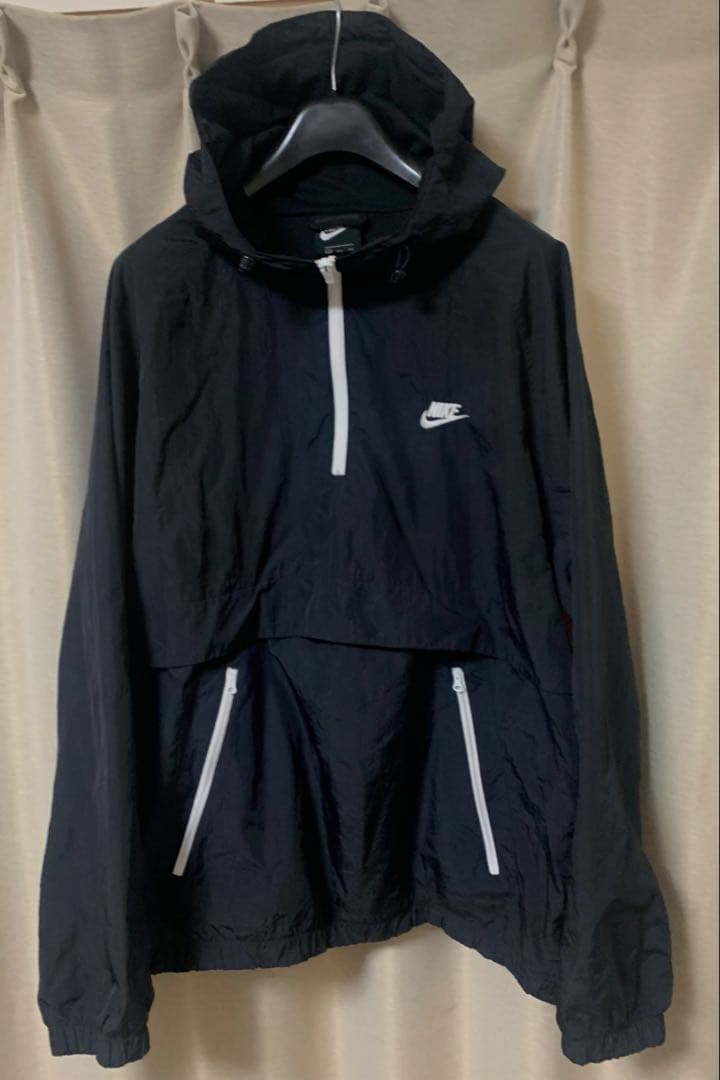 ナイキ プルオーバー アノラック パーカー ナイロンジャケットxxl 黒 ゴルフ