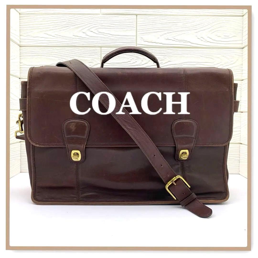 COACHオールドコーチ レザー 2way ビジネスバッグ 0546 ブラウン