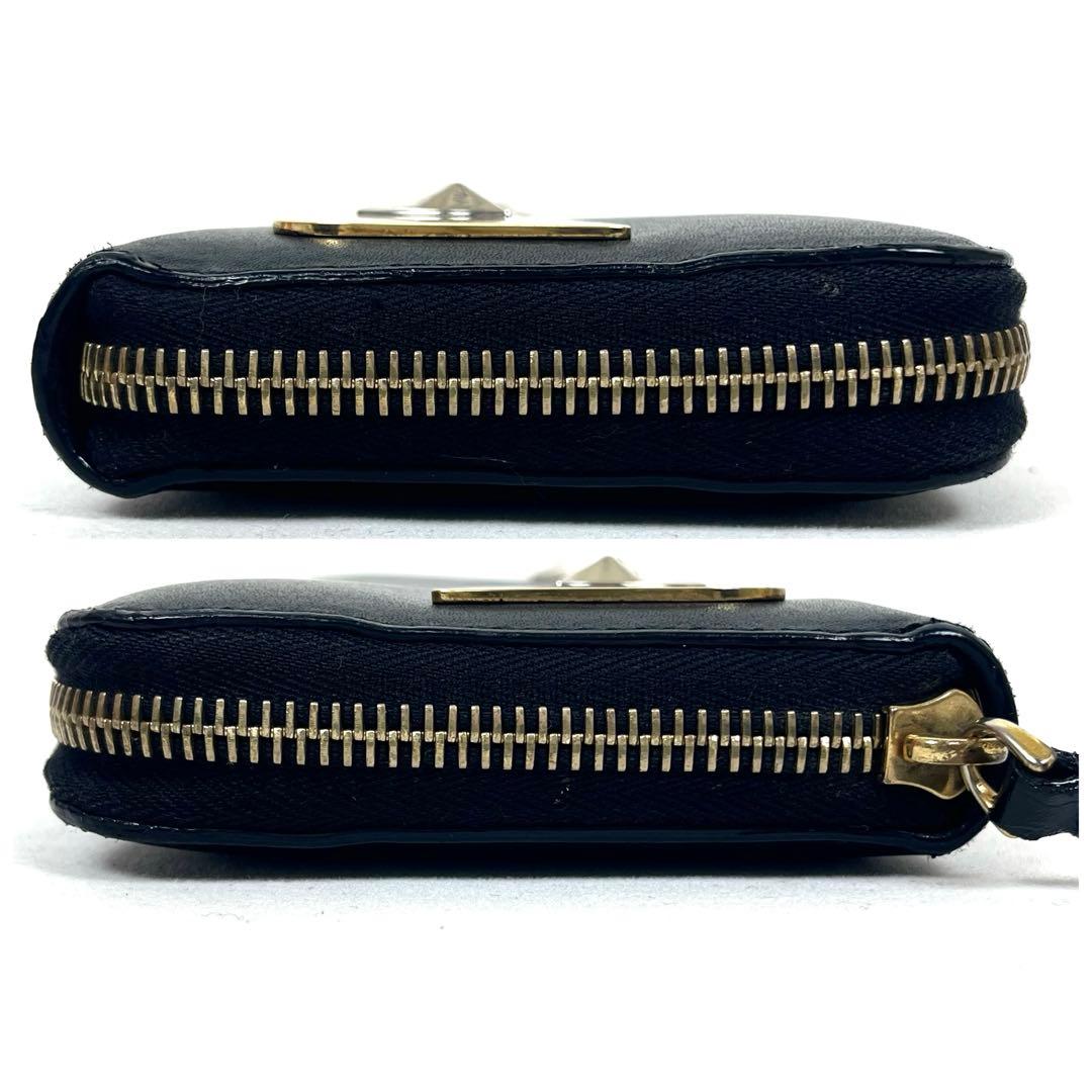 フェンディ　長財布　バグズ　モンスター　メタルアイ　ラウンドファスナー　レザー