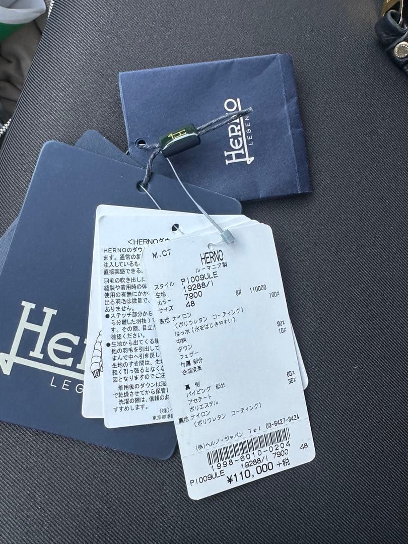 Herno ネイビー ダウンジャケット