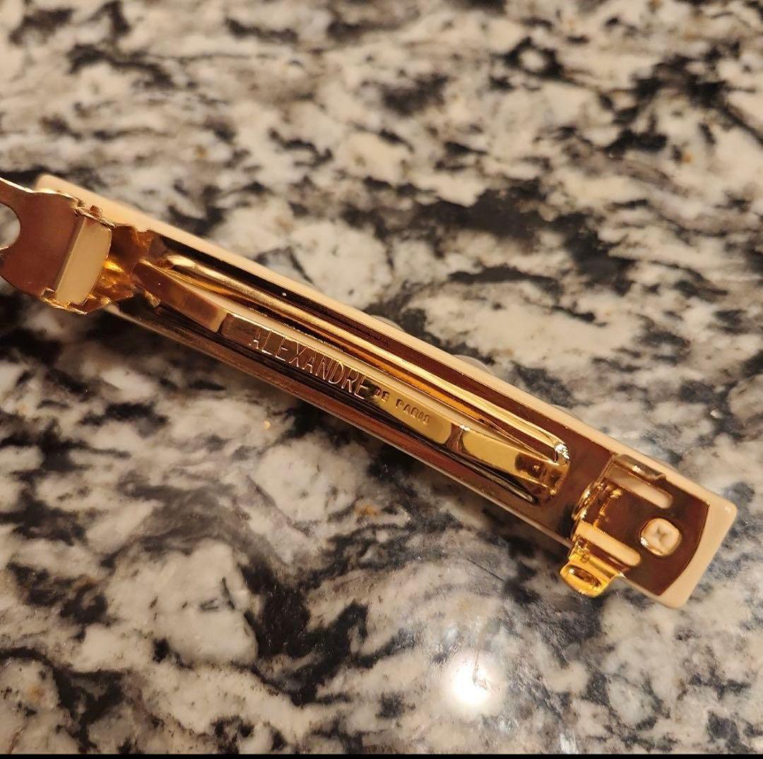 アレクサンドルドゥパリ パールバレッタ　ベージュ　8cm