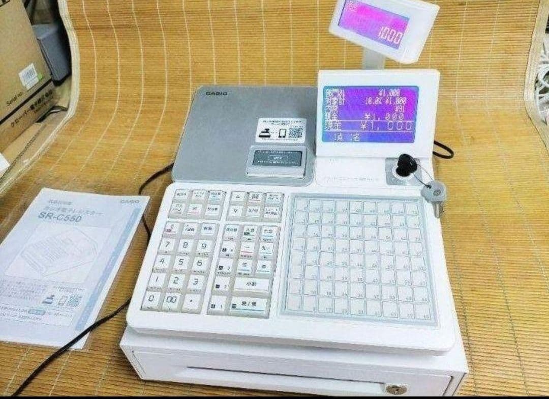 カシオレジスター　SR-C550最新スマホ管理Bluetooth　003334