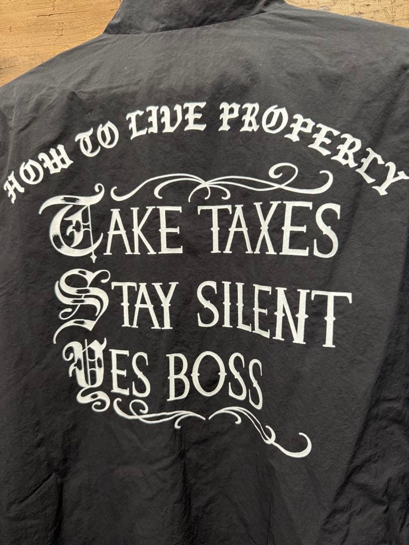 TSY コーチジャケット 黒　山田レン　tattoo studio yamada