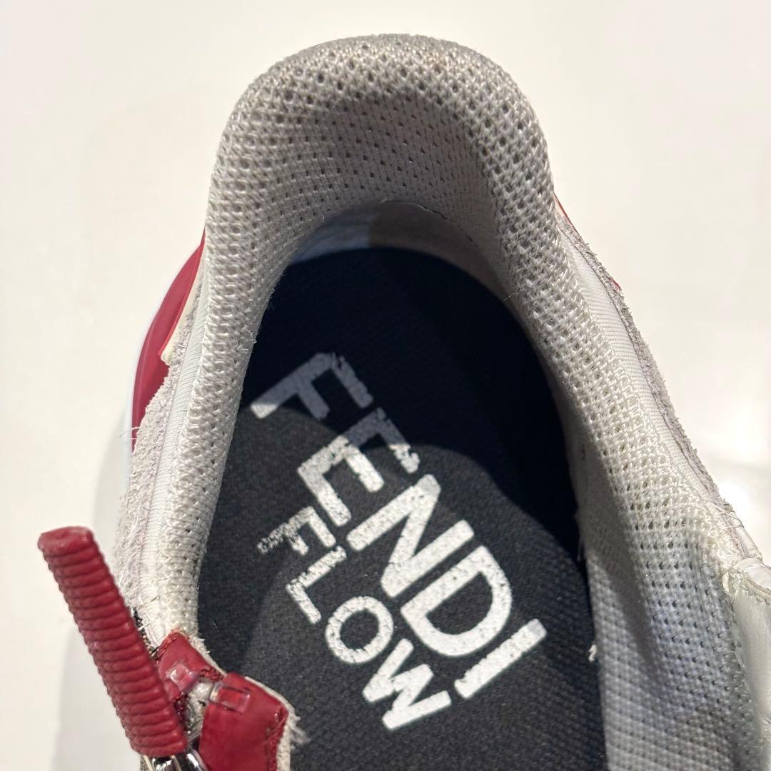 美品‼️FENDI フェンディフロー サイドジップ ロゴ入り スニーカー