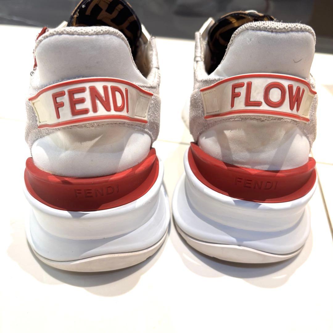 美品‼️FENDI フェンディフロー サイドジップ ロゴ入り スニーカー