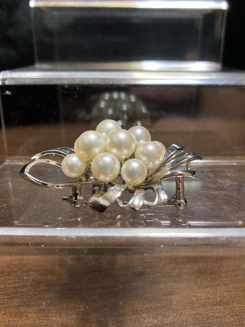 田崎真珠 タサキ アコヤ パール 真珠 ブローチ コサージュ 12珠