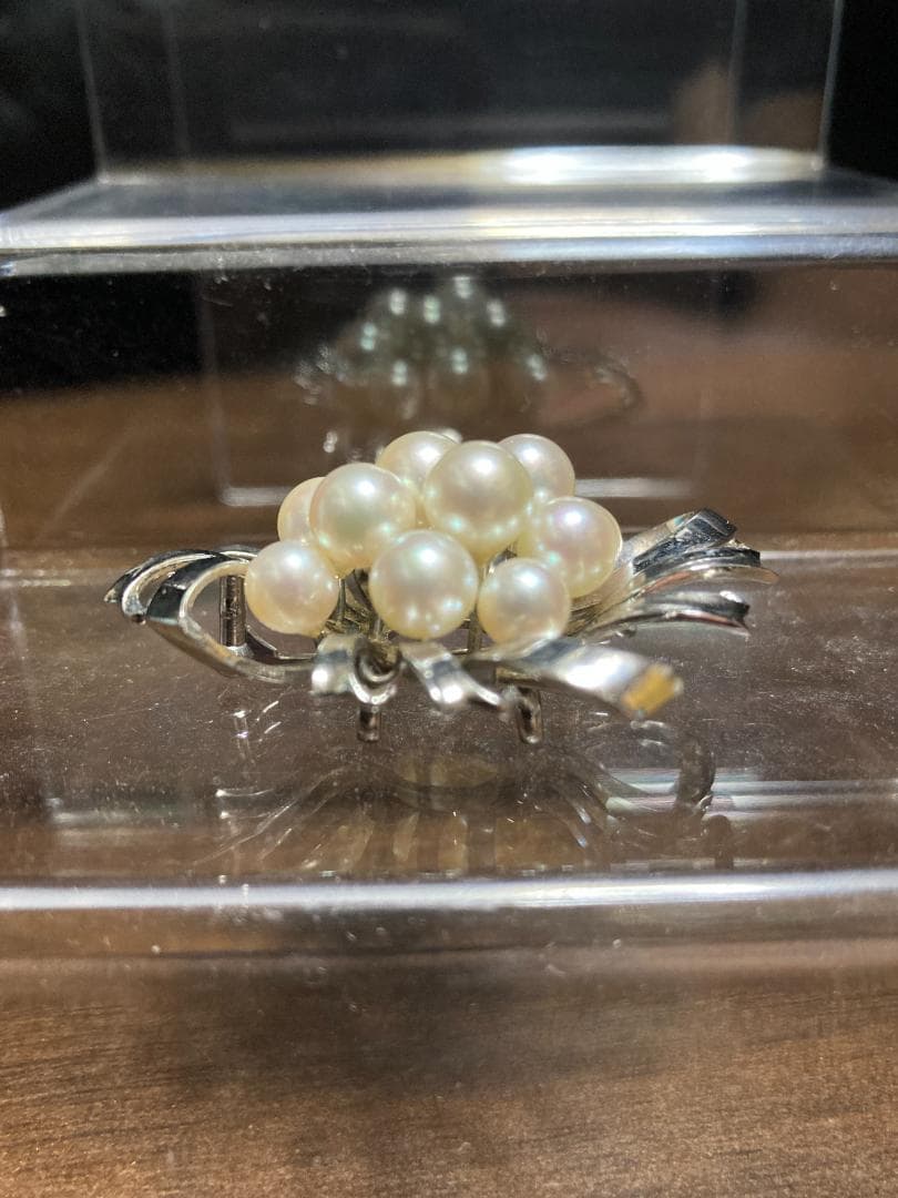 田崎真珠 タサキ アコヤ パール 真珠 ブローチ コサージュ 12珠