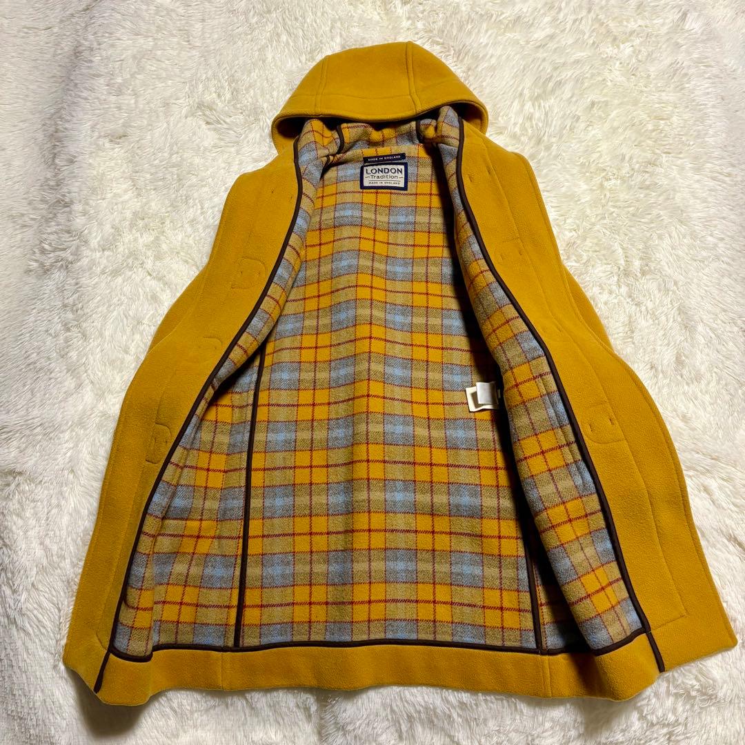 【美品】　LONDONTradition ダッフルコート 裏チェックウール 34