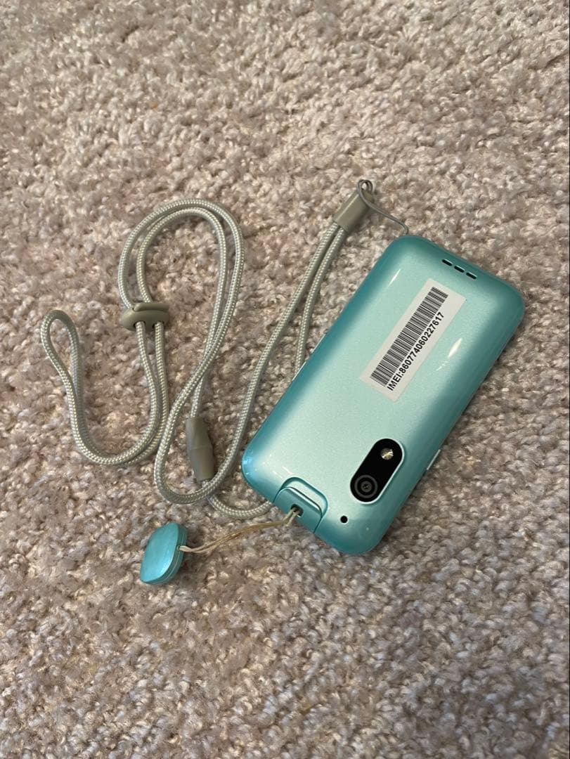 キッズフォン3 水色 本体 クリアカバー付き