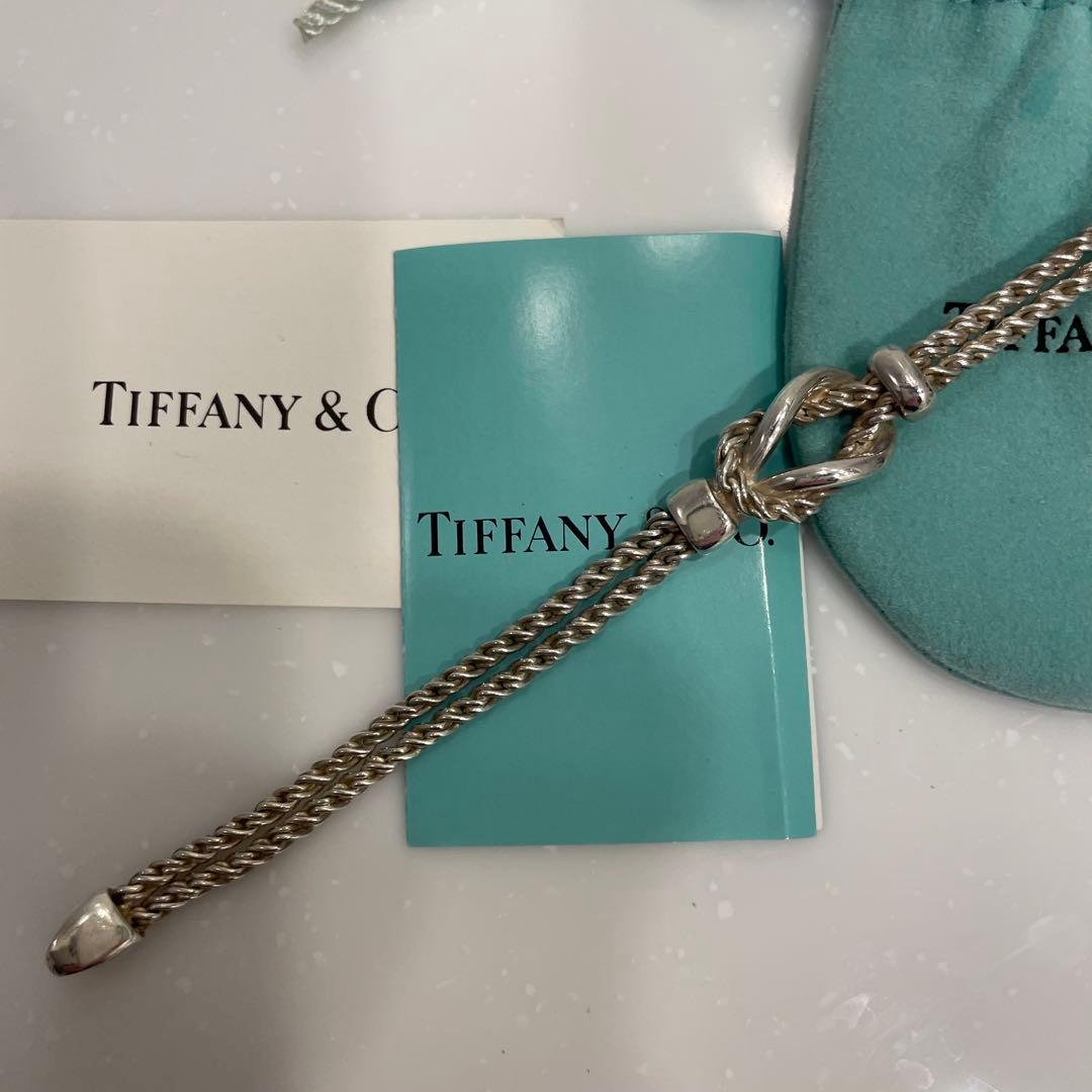 TIFFANY ブレスレット センターノット ダブルロープ SV925 シルバー