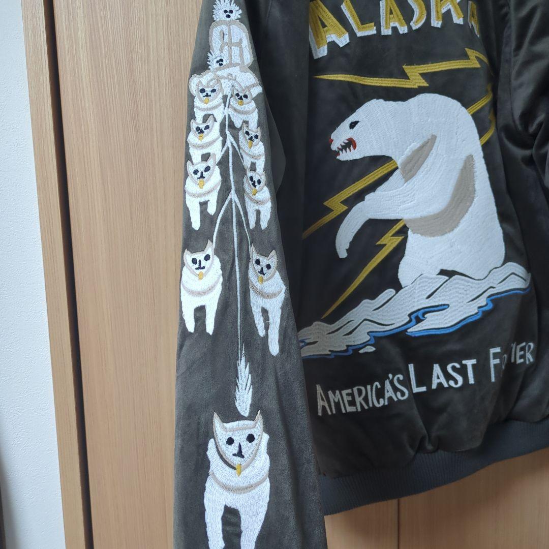 HOUSTON アラスカ スカジャン オリーブ