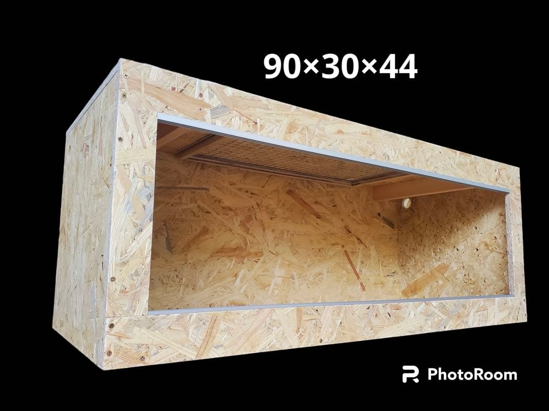 爬虫類ケージ 903044 ②台　床の深さまでアクリル貼り　キャップ　追加ガラス