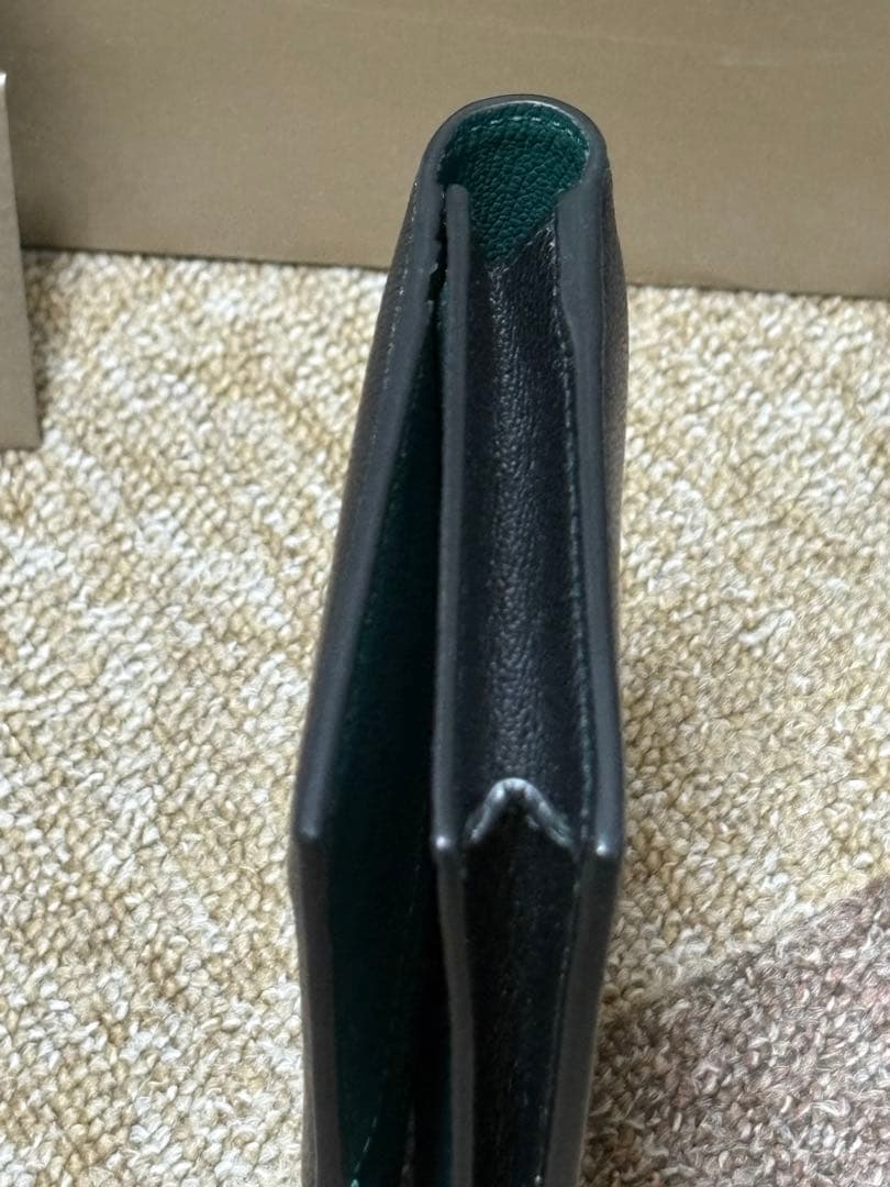 BVLGARI レザー長財布 グリーン