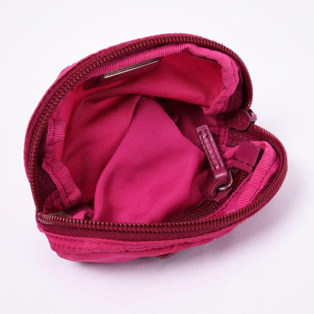 【極美品】PRADA テスートナイロン　ポーチ　トライアングルロゴ　ピンク