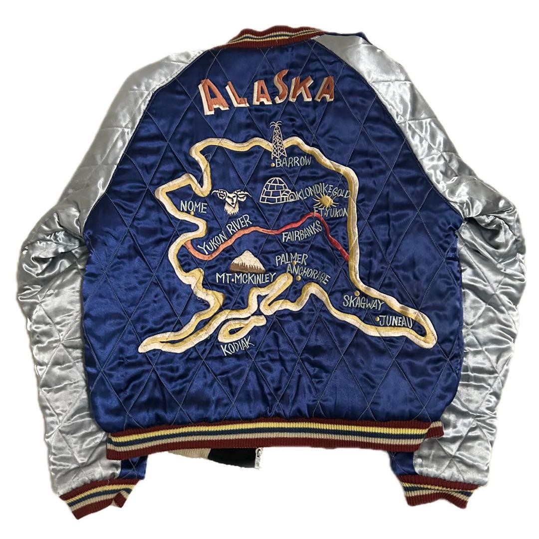 テーラー東洋 ヘラジカ×地図刺繍別珍×サテンキルティングアラスカジャン