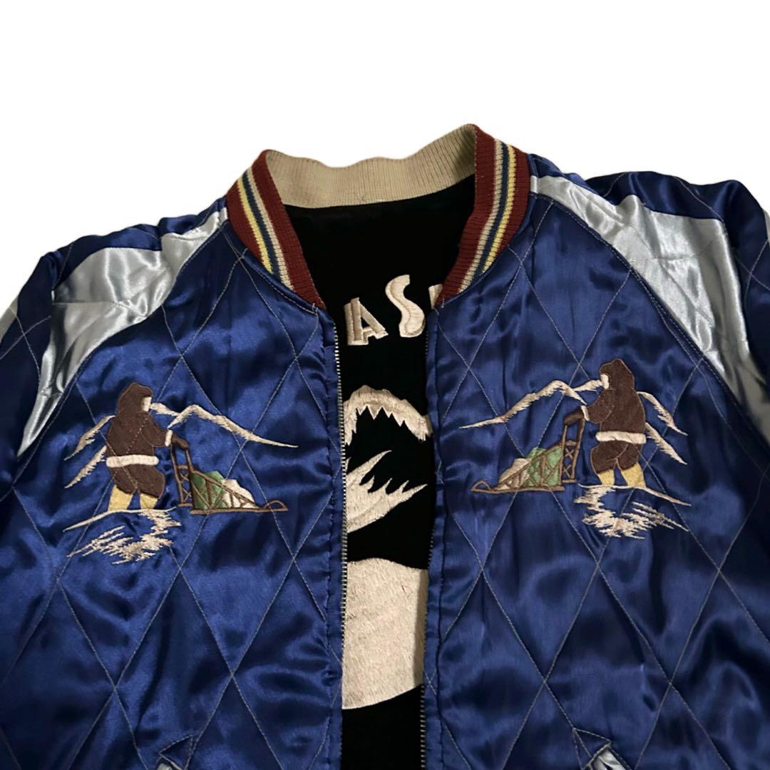 テーラー東洋 ヘラジカ×地図刺繍別珍×サテンキルティングアラスカジャン