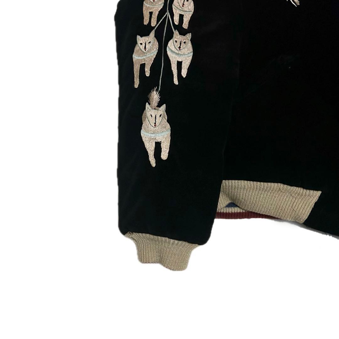 テーラー東洋 ヘラジカ×地図刺繍別珍×サテンキルティングアラスカジャン