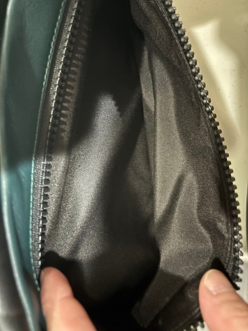 美品　正規品　コーチ　COACH ボディバッグ ダークグリーン×ブラック