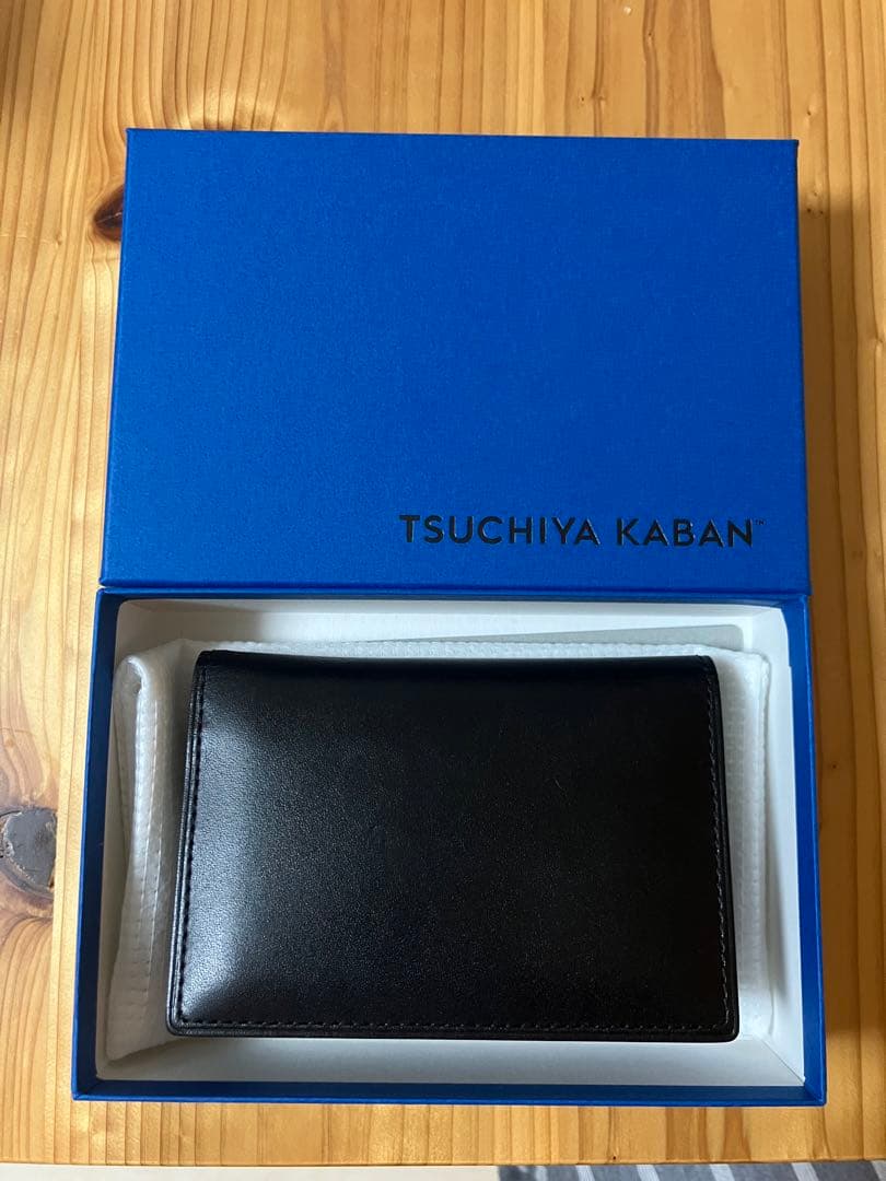 TSUCHIYA KABAN 名刺入れ ブラック　ヌメ革　カードケース