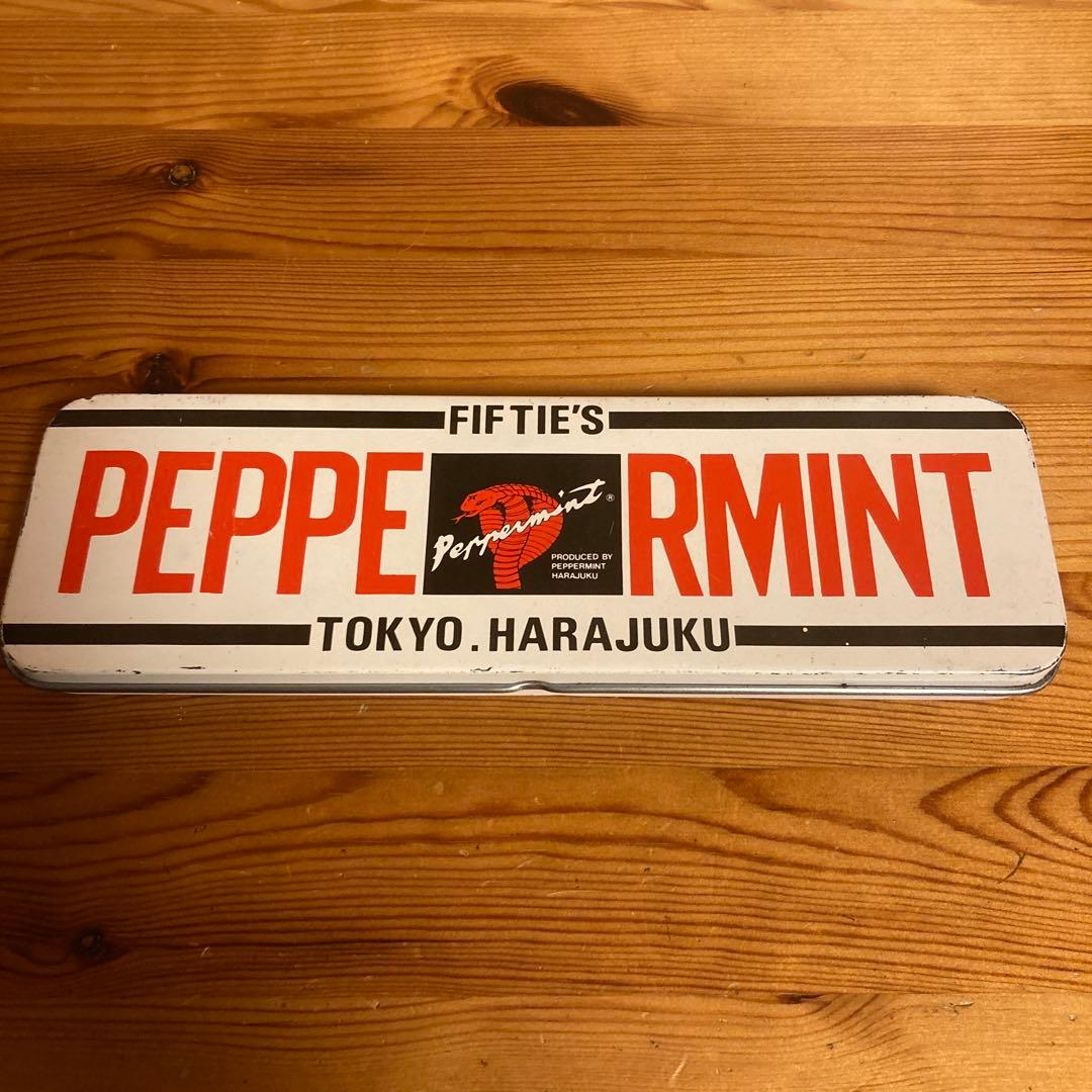 80年代当時物PEPPERMINT ペパーミント缶ペンケース3個セットロカビリー