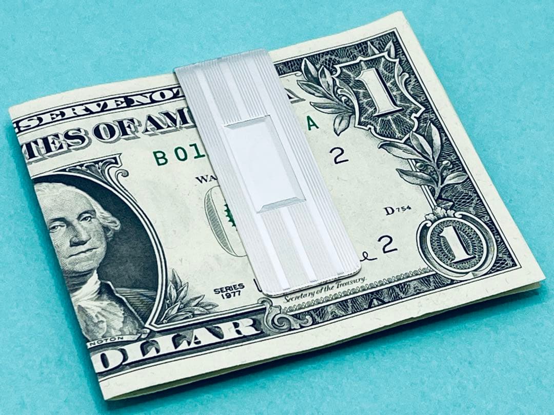 h674 ティファニー　エンジンターン　マネークリップ　シルバー　925