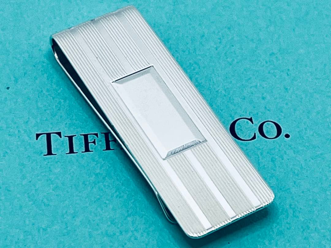 h674 ティファニー　エンジンターン　マネークリップ　シルバー　925