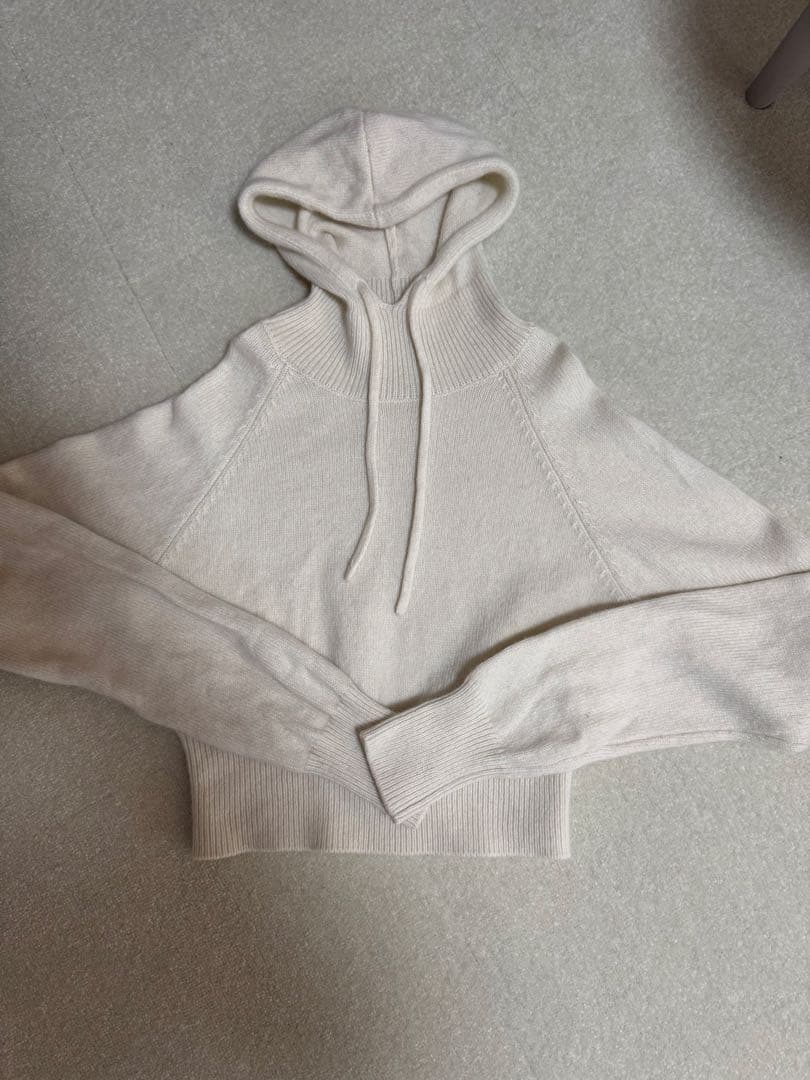 トップス 25AW clane SHORT KNIT HOODIE 1