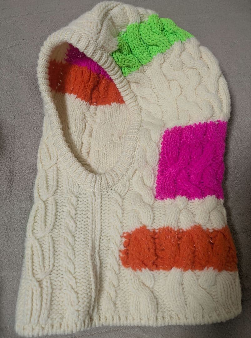 bshop amenda アメンダ　フード付き　ケーブルニット　マフラー