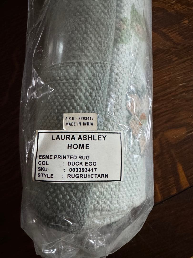 美品✨ローラアシュレイ 花柄 コットンラグ ダッグエッグ esme エズミー