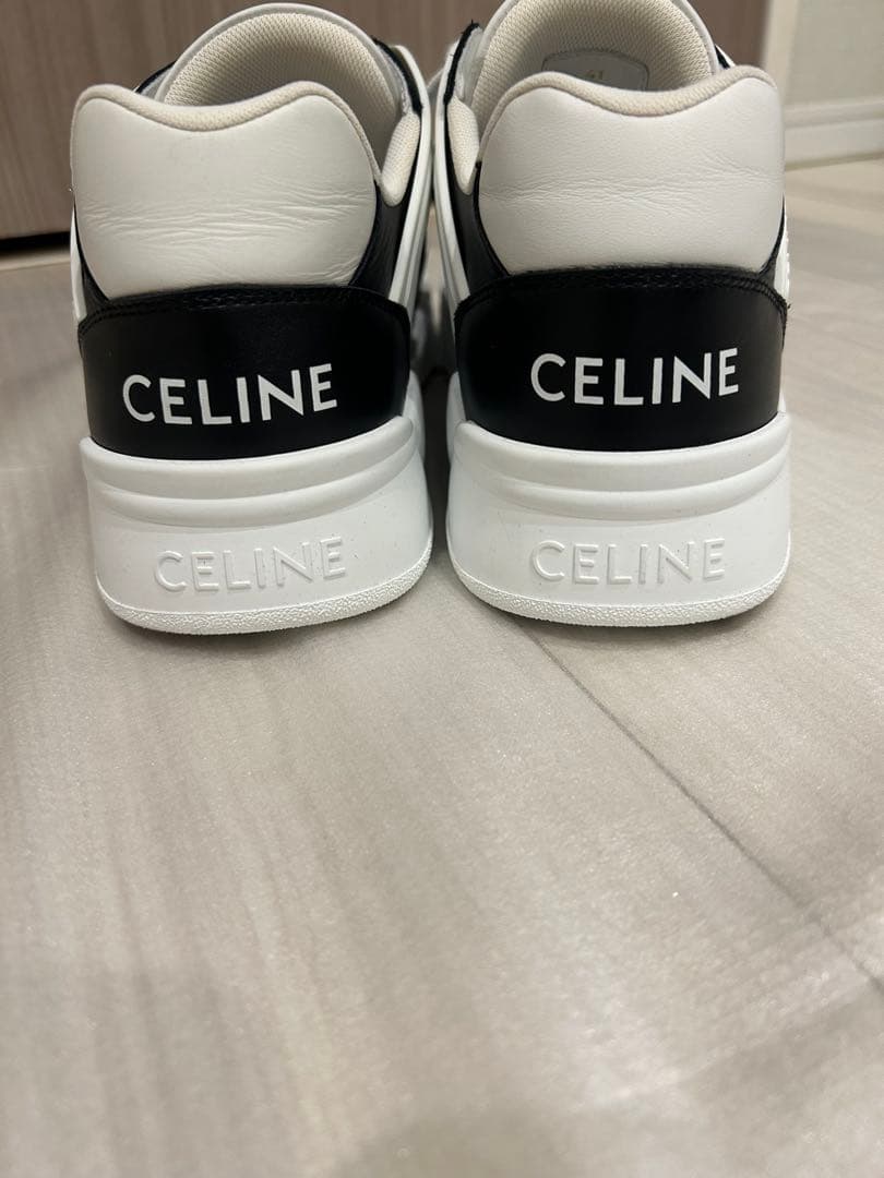 【サイズ41】CELINE ホワイト ブラック スニーカー
