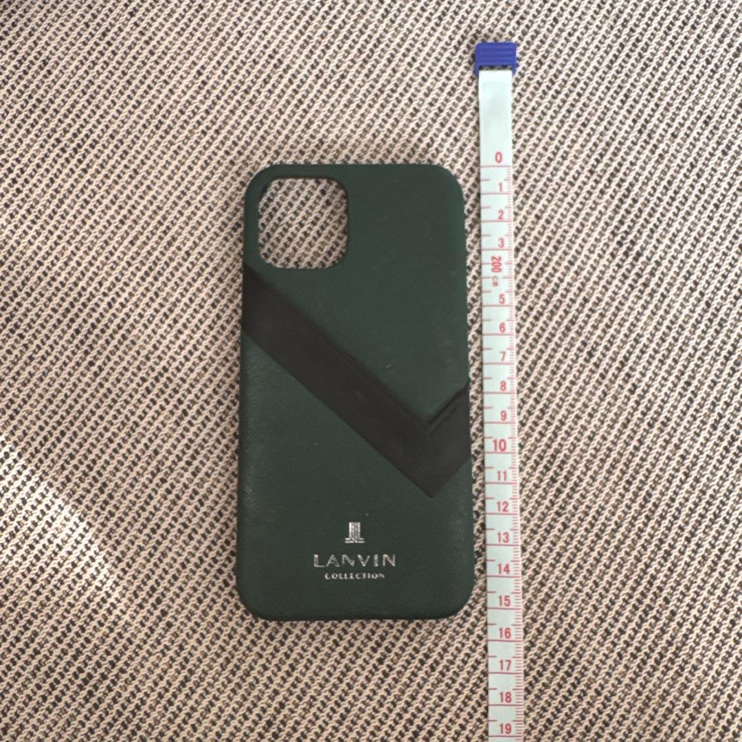 LANVIN iPhoneケース ダークグリーン