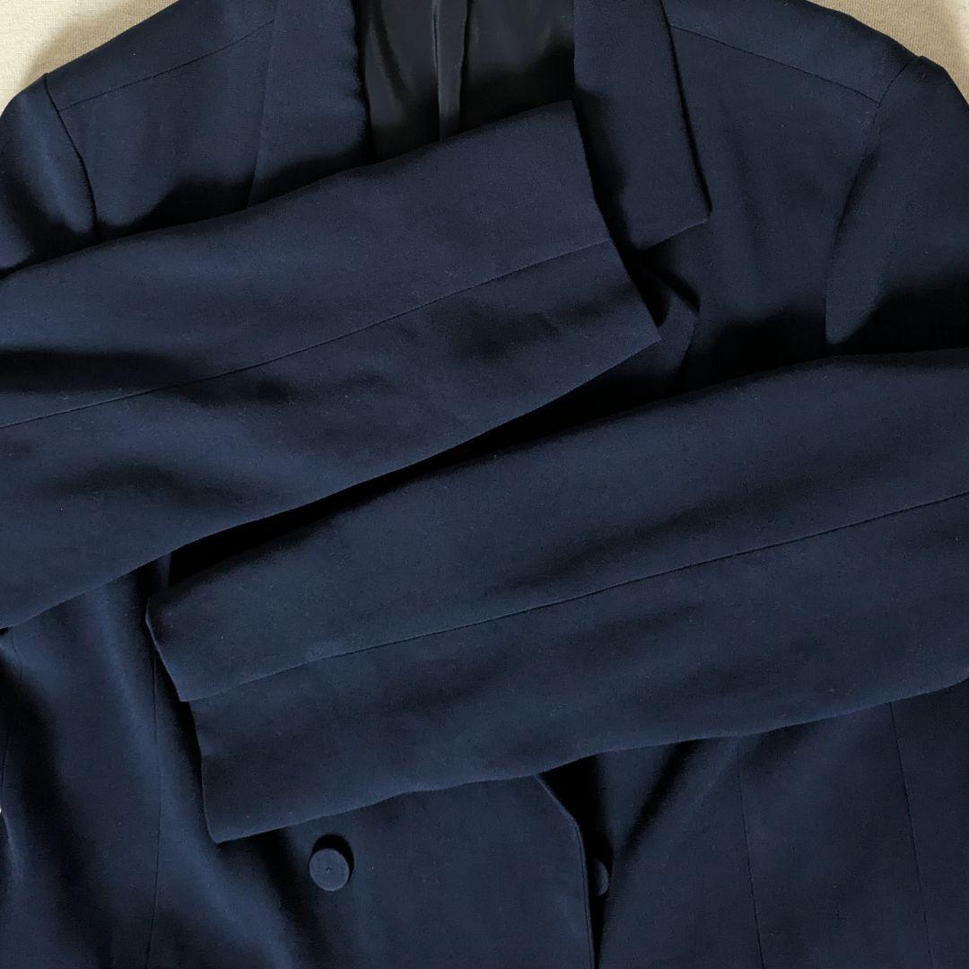 グリーンレーベル パンツスーツ ダブルジャケット ワイドパンツ セットアップ 紺