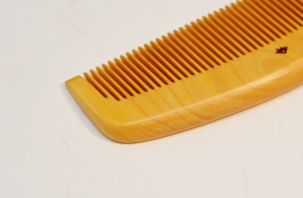 京都十三や 極上国産本つげ4寸とき櫛(細歯)