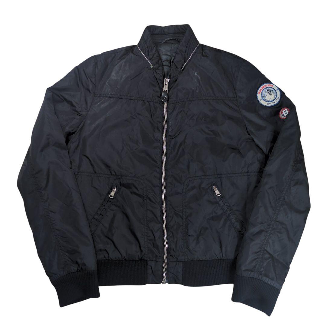 【希少】BALENCIAGA ニコラ期 ワッペン フーデッド ボンバージャケット